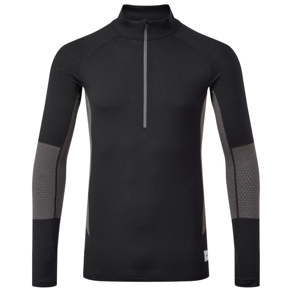 ARTILECT  Darkhorse 185 Zoned 1/4 Zip - Merinoshirt, zwart/ ash