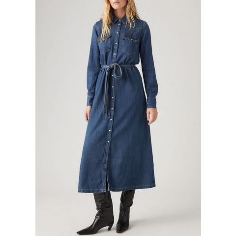 Levi's Jeans jurk QUINNEY DENIM DRESS met een bindceintuur