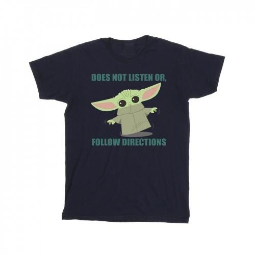 Star Wars Boys The Mandalorian Grogu Does Not Listen T-Shirt