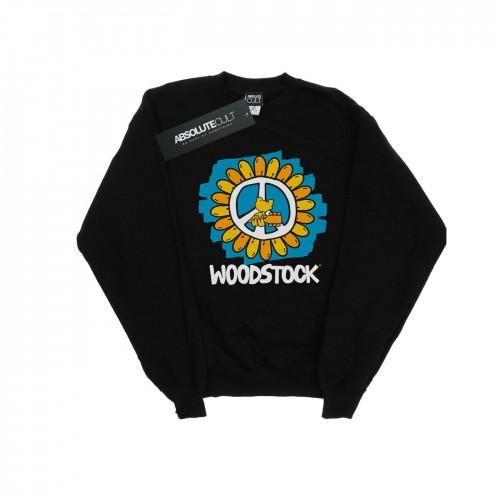 Woodstock Heren Sweatshirt met bloemvrede