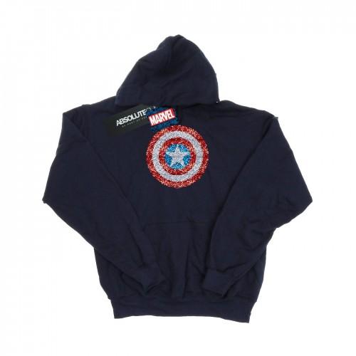 Marvel Girls Captain America Pixelated Shield-hoodie