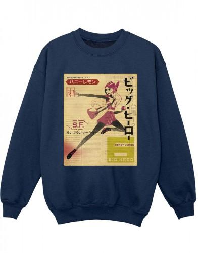 Disney Boys Big Hero 6 Baymax Honey Lemon krant sweatshirt