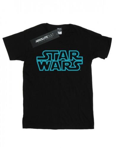 Star Wars katoenen T-shirt met neonreclamelogo voor meisjes