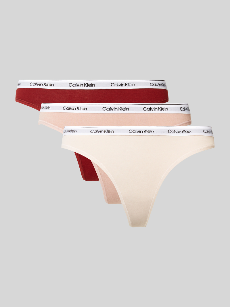 Calvin Klein Underwear String met elastische band met label in een set van 3 stuks, model 'MODERN'