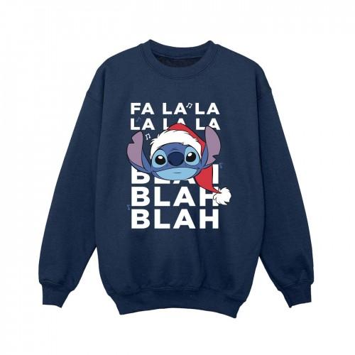 Disney jongens Lilo en Stitch Kerst Blah Blah Blah Sweatshirt