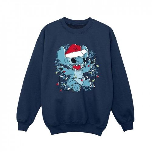 Disney Lilo en Stitch kerstverlichting schetssweatshirt voor jongens