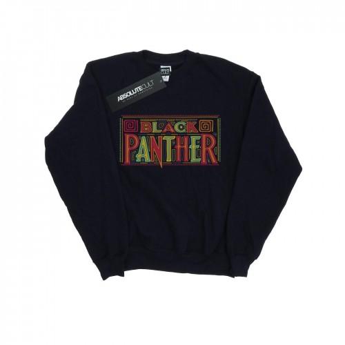 Marvel Boys Black Panther Tribal logo-sweatshirt