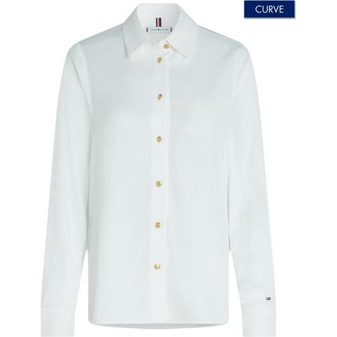 Tommy Hilfiger Curve Overhemdblouse CRV GOLD BUTTON VISCOSE LS SHIRT