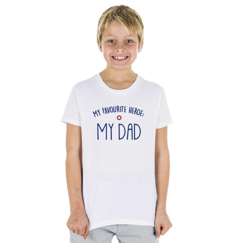 Ma Petite Tribu Tshirt Enfant MY FAVOURITE HEROE : MY DAD