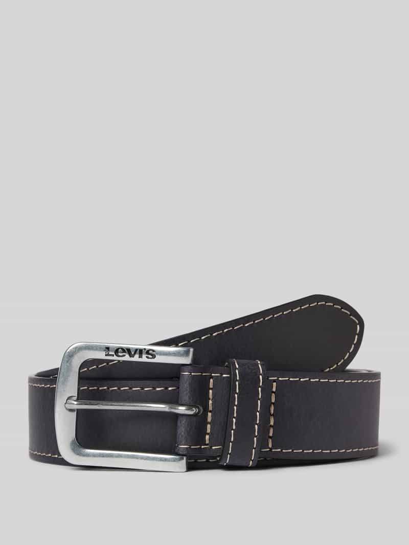 Levi's Leren riem met label in reliëf, model 'LOIRE'