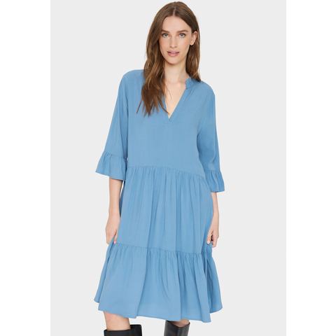 Saint Tropez Zomerjurk EdaSZ dress met volants en 3/4 mouwen