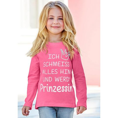 KIDSWORLD Shirt met lange mouwen Ich schmeiss alles hin und werd´ Prinzessin