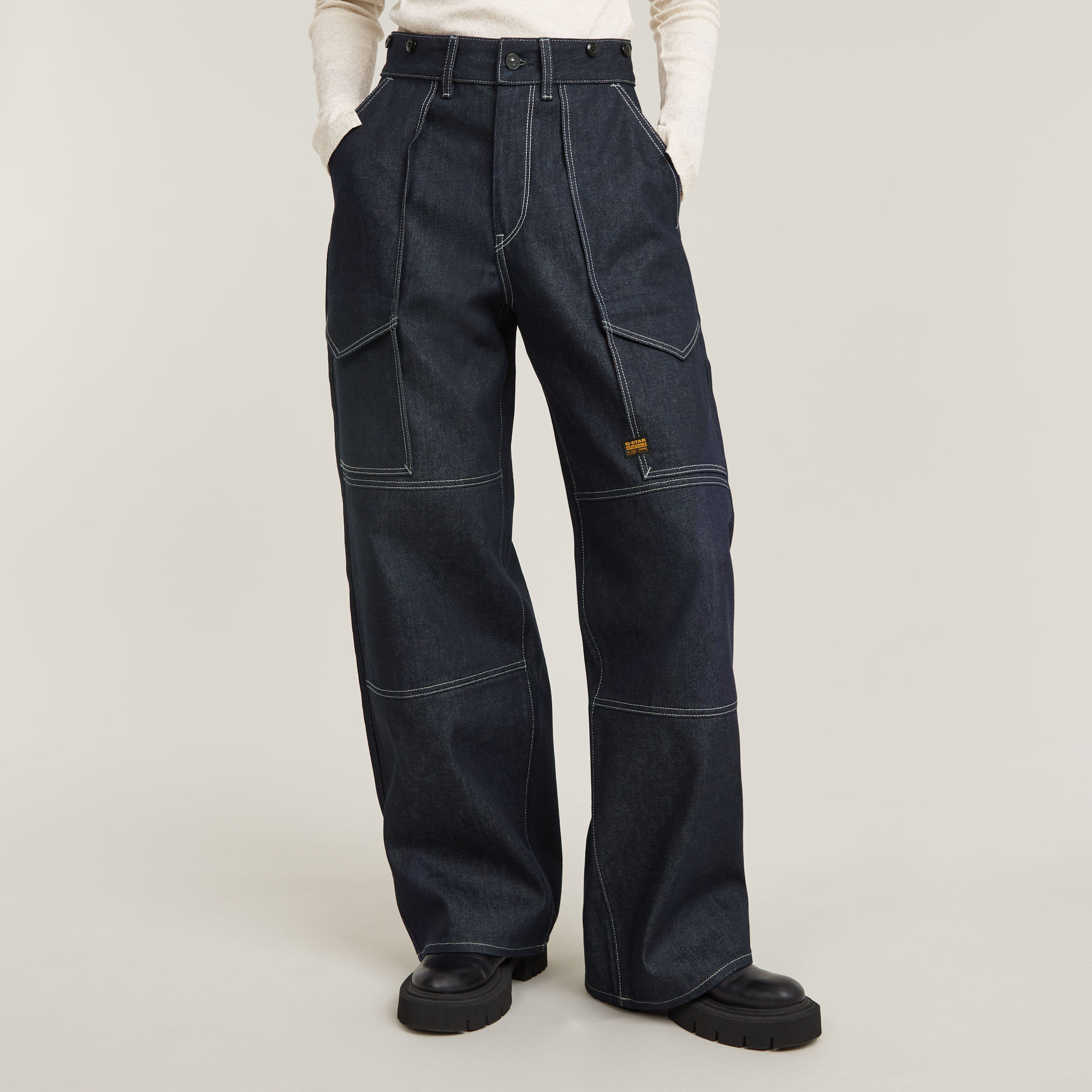 G-Star RAW Barrel Utility High Loose Jeans - Donkerblauw - Dames