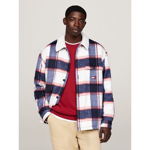 TOMMY JEANS Overhemdjasje TJM CHECK SHERPA OVERSHIRT EXT