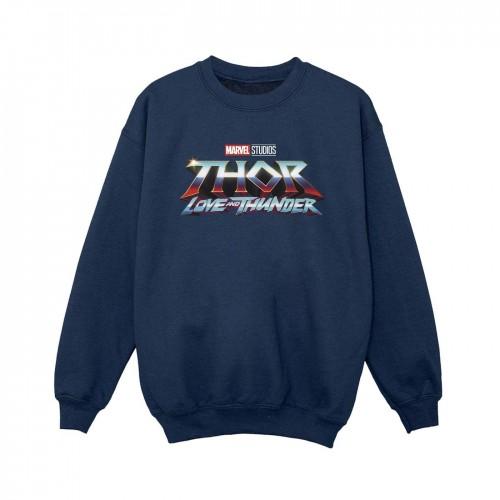 Marvel Boys Thor Love And Thunder-logo-sweatshirt