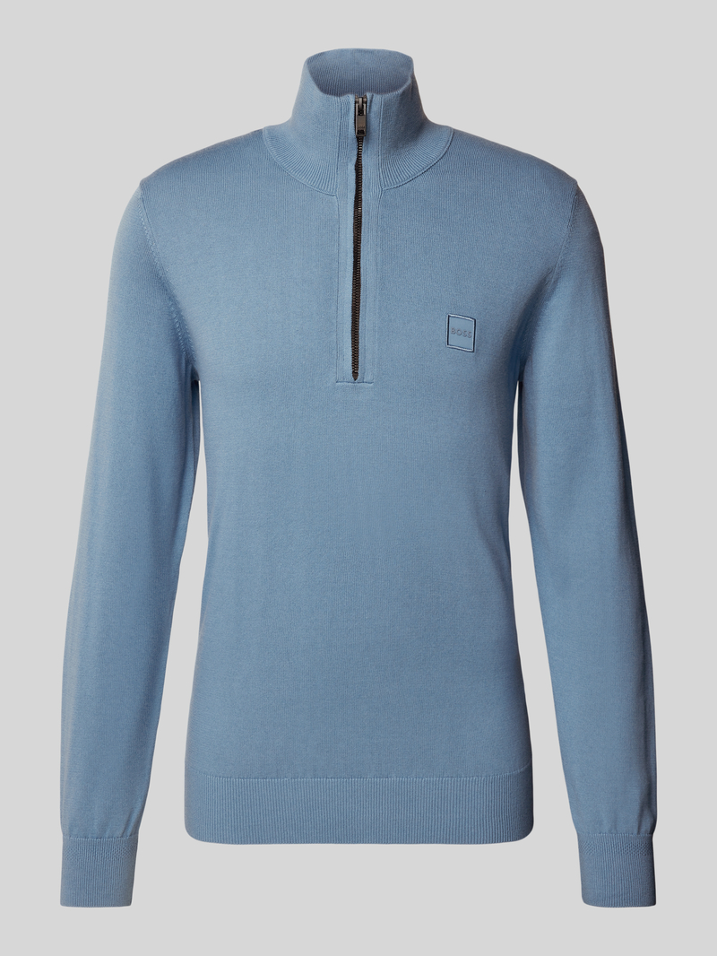 Boss Orange Gebreide pullover met labeldetail, model 'Kanobix'