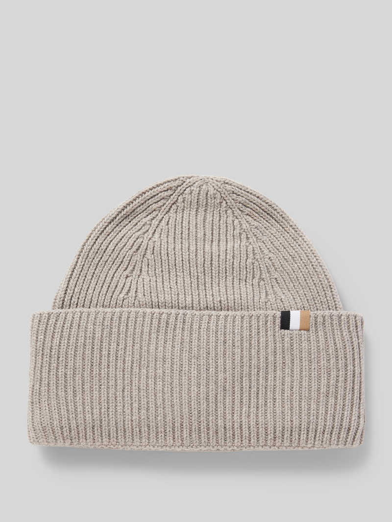 Boss Beanie met labeldetail, model 'Laura'