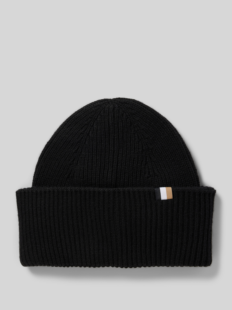 Boss Beanie met labeldetail, model 'Laura'