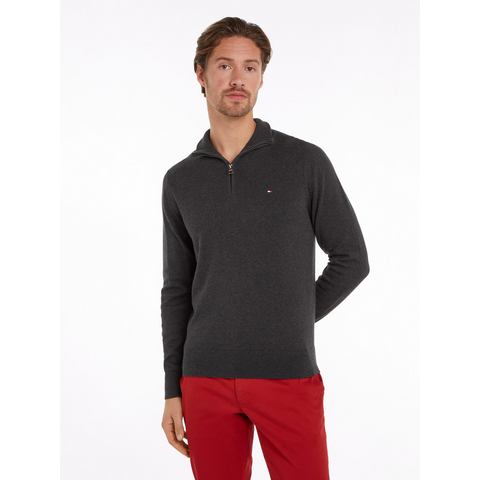 Tommy Hilfiger Schipperstrui PIMA ORG CTN CASHMERE ZIP MOCK