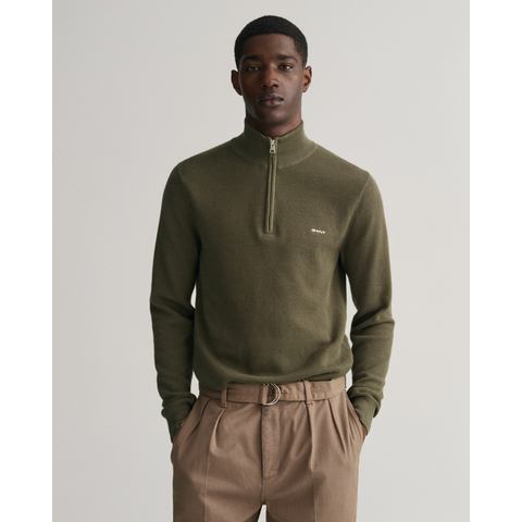 Gant Schipperstrui COTTON PIQUE HALF ZIP