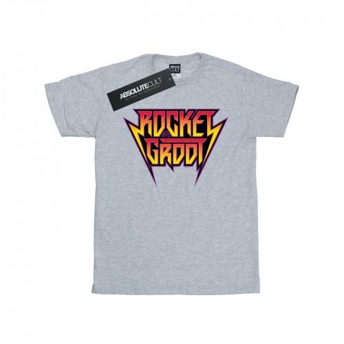 Marvel Girls Guardians Of The Galaxy Vol. Katoenen T-shirt met 2 Rocket And Groot metalen logo