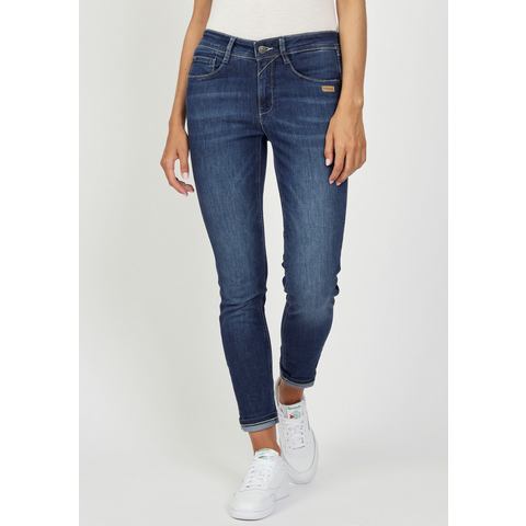 GANG Relax fit jeans AMELIE met used-effecten