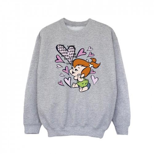 The Flintstones Het Flintstones Pebbles Love Love Love-sweatshirt voor meisjes