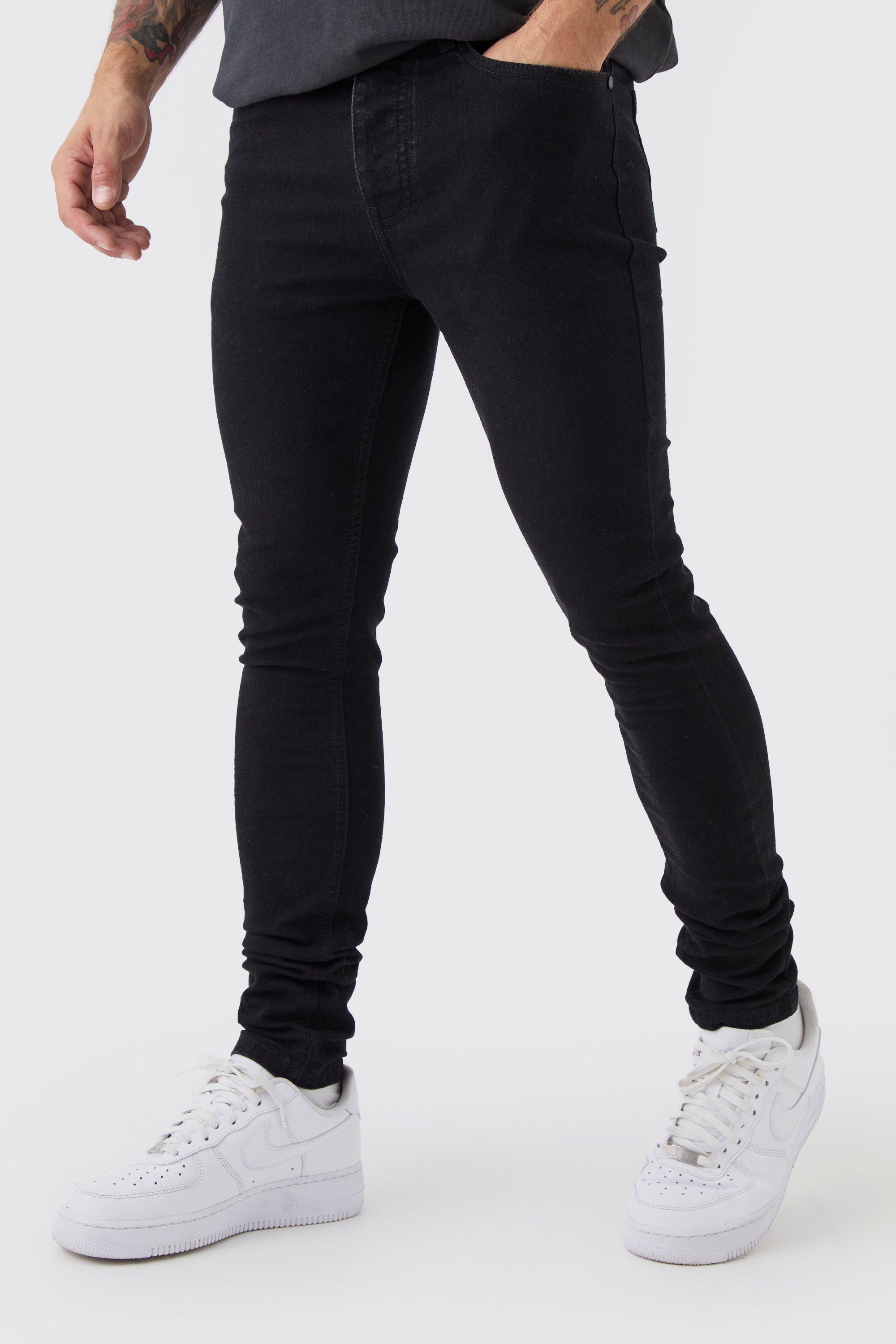 Boohoo Stretch Super Skinny Jeans, True Black