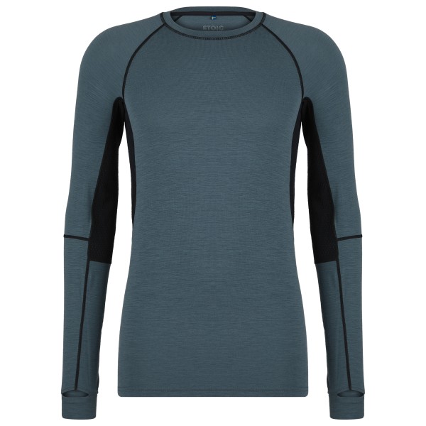 Stoic  MerinoMesh150 SadjemSt. L/S - Merinoshirt, blauw