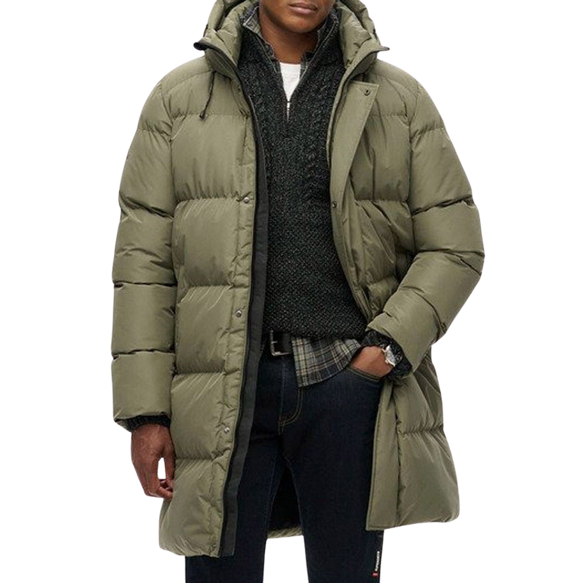 Superdry Fuji Padded Hoodedports Puffer Mid Jas Heren