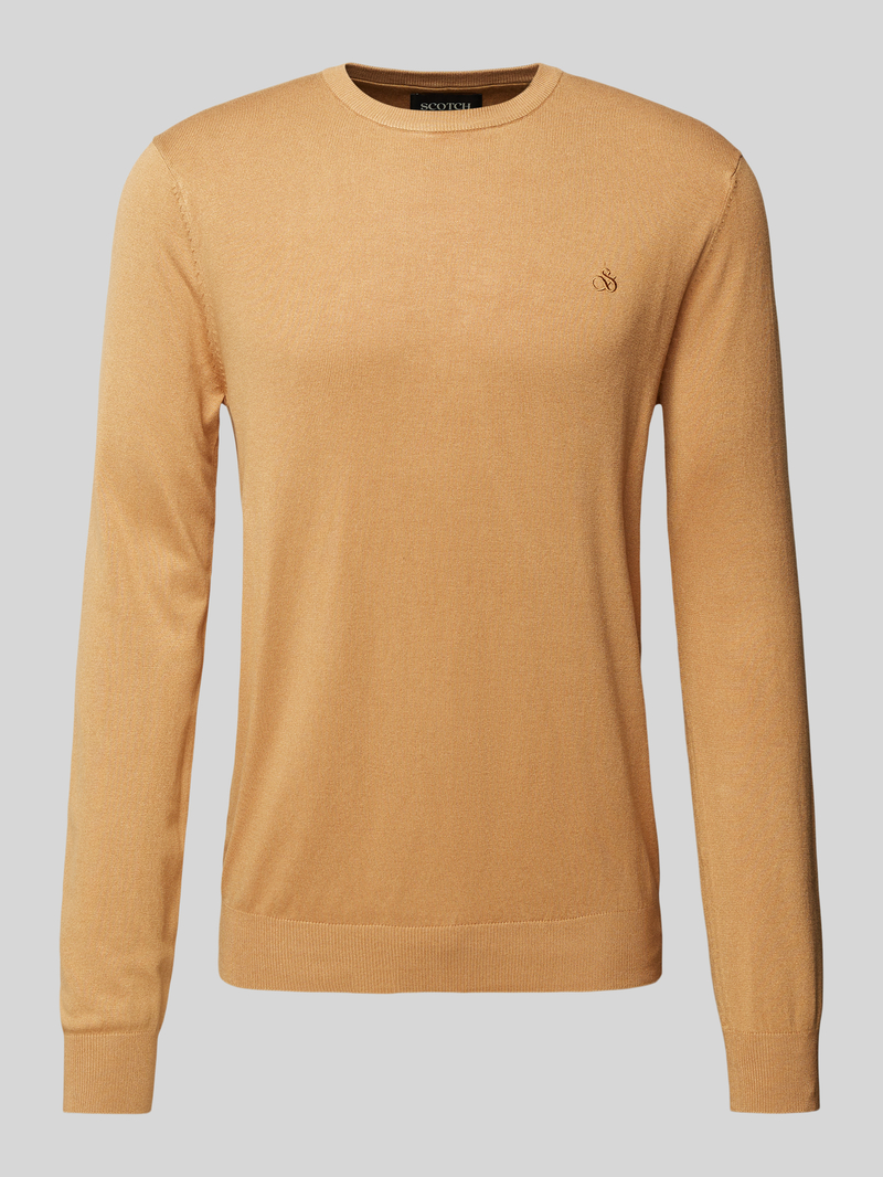 Scotch & Soda Gebreide pullover met logostitching, model 'CORE'