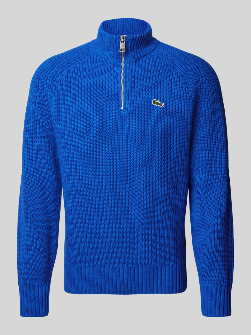 Lacoste Wollen pullover met opstaande kraag