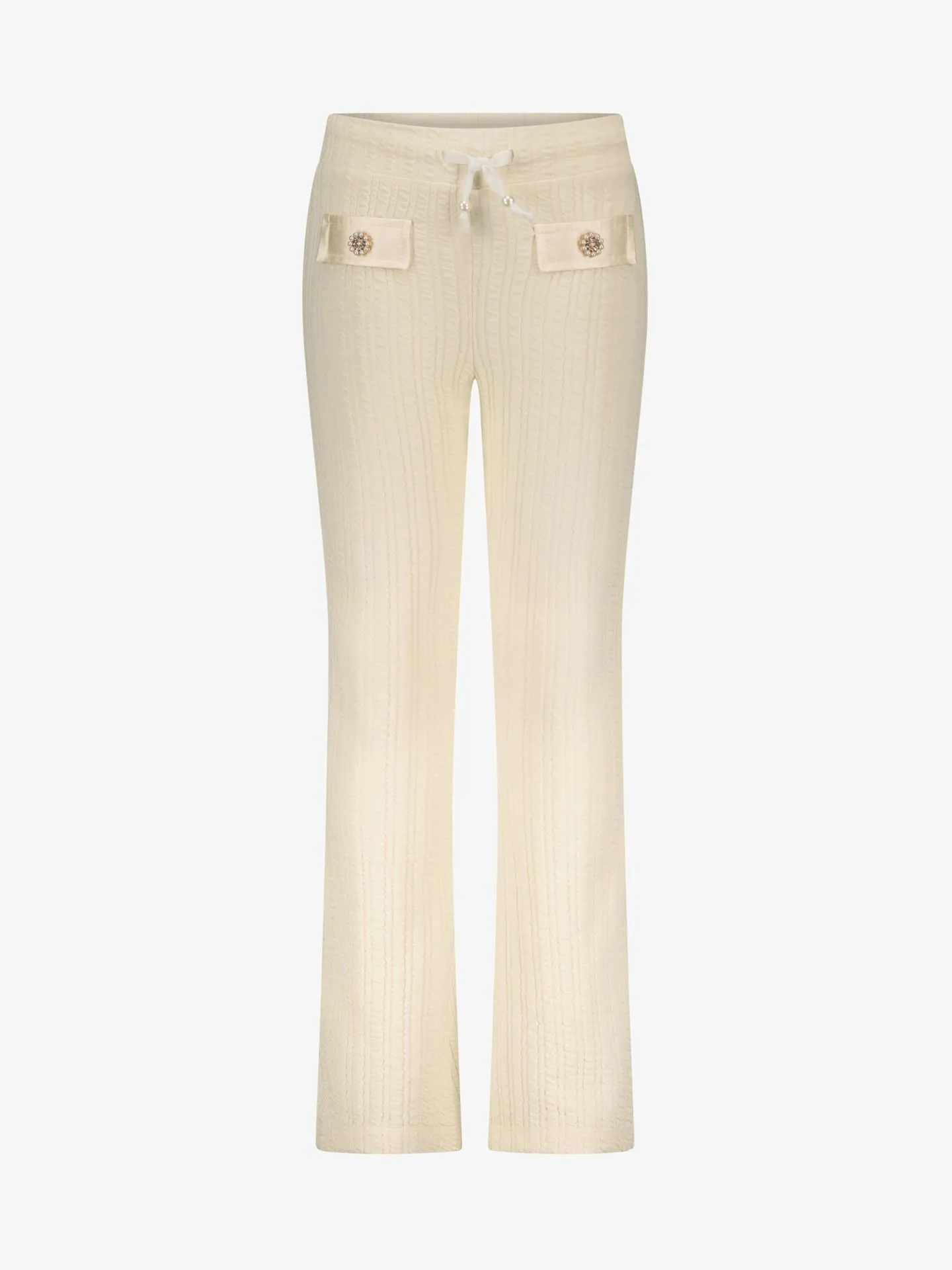 Le Chic Debont cable knit trousers