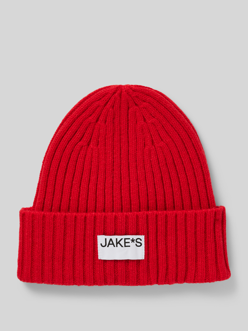 Jake*s Casual Beanie met labelpatch