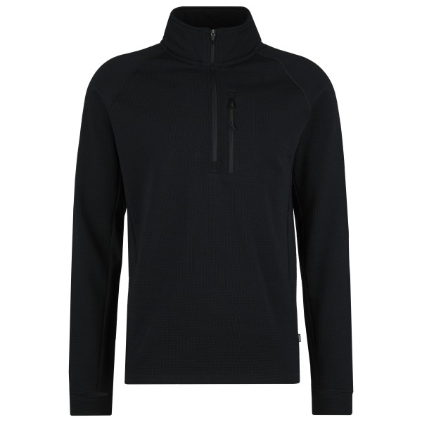 Stoic  MerinoGrid285 NorrdalSt. Half Zip - Merinotrui, zwart