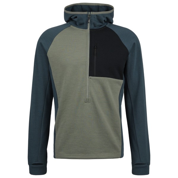 Stoic  MerinoGrid285 NorrdalSt. 3/4 Zip Hoody - Merinohoodie, olijfgroen