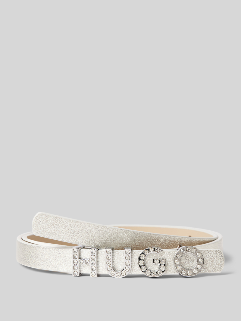 HUGO Leren riem met labelapplicatie, model 'Zula'