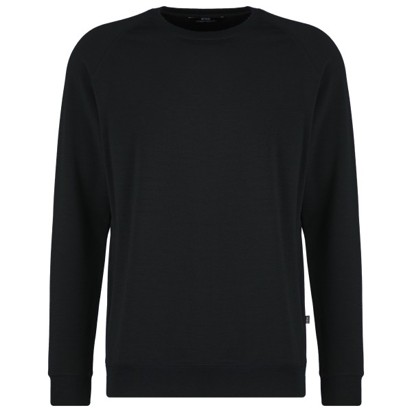 Stoic  MerinoTerry285 AlavaaraSt. Crew Pullover - Merinotrui, zwart