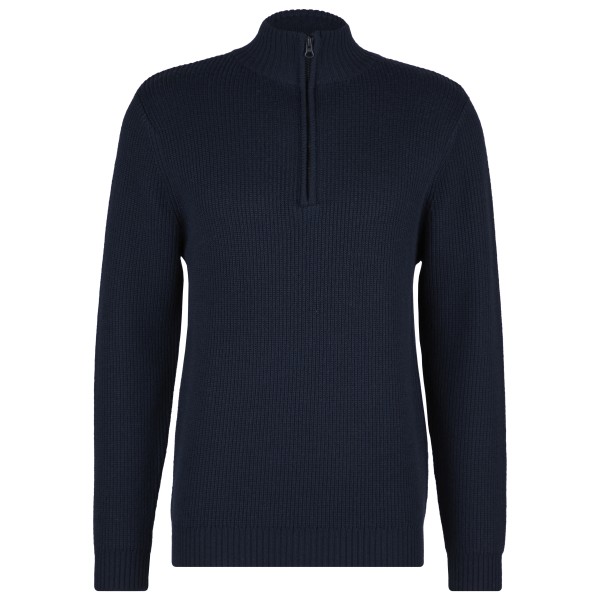 Stoic  Heavy MerinoKnit MMXX.Rutvik Half Zip - Merinotrui, blauw