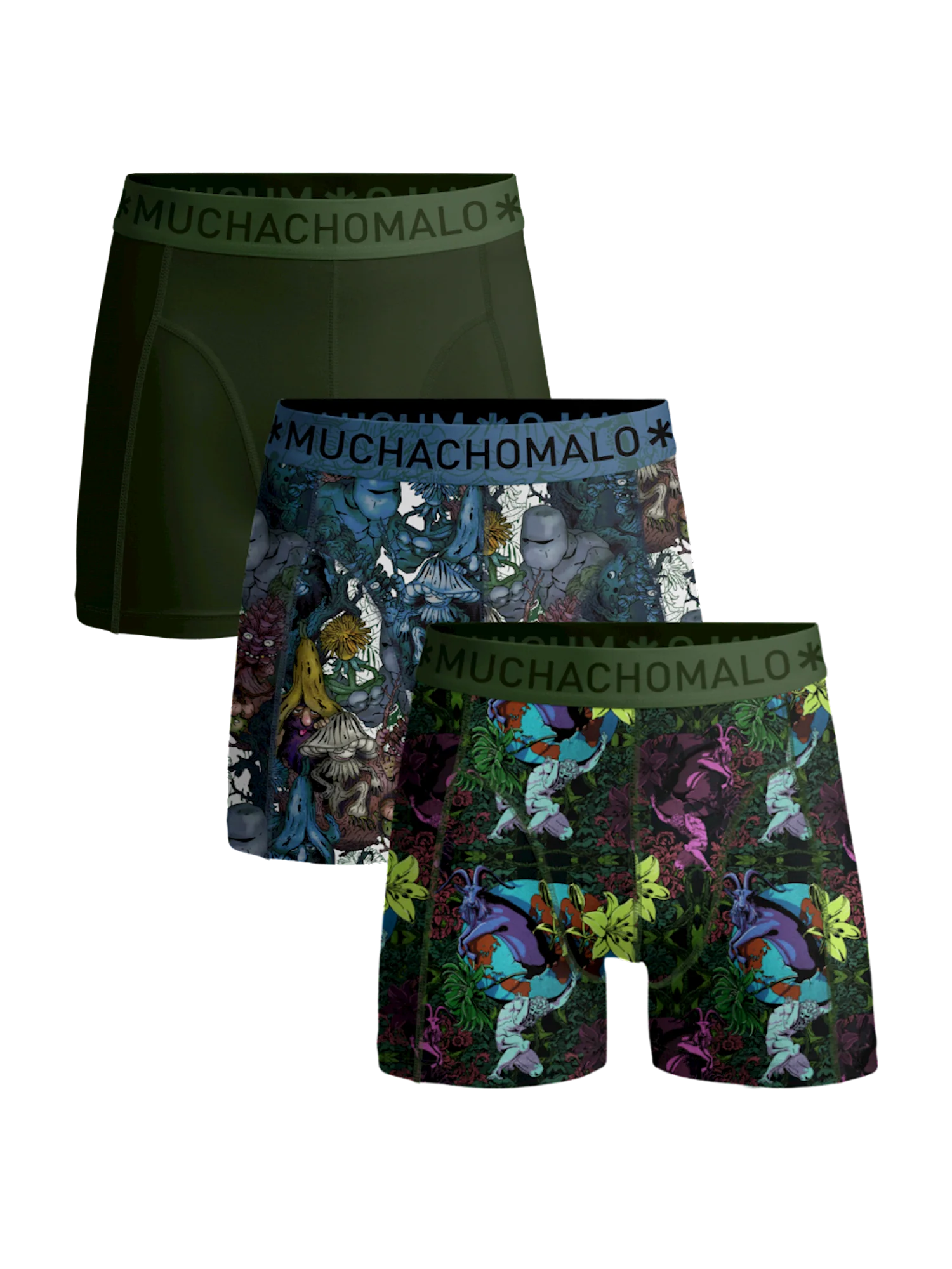 Muchachomalo Jongens 3-pack boxershorts earth elements