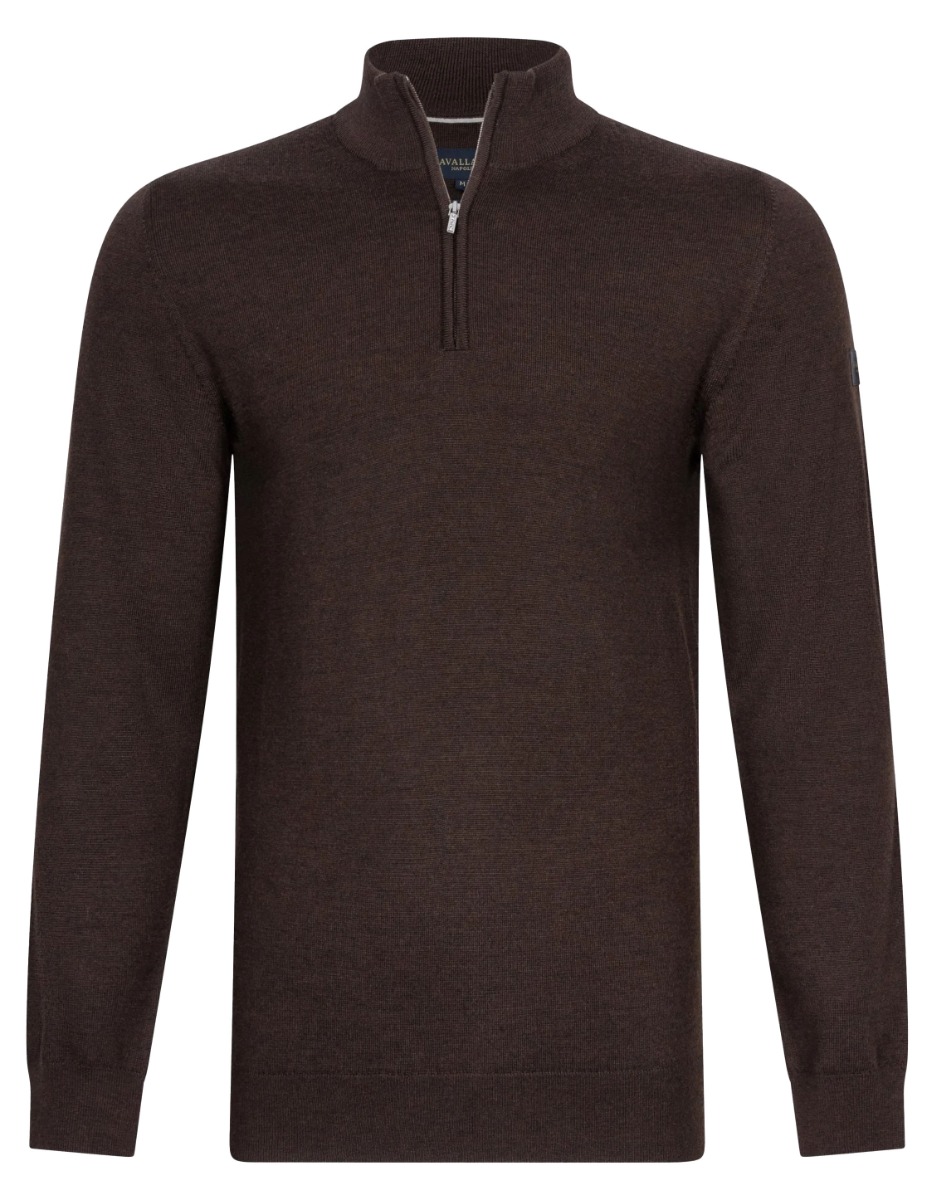 Cavallaro Merino half zip pullover truien 118245001