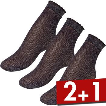 Pierre Robert 3 stuks Glitter Socks 