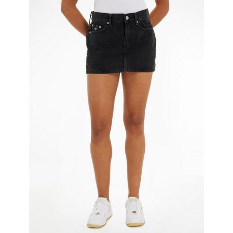 TOMMY JEANS rok LW MCR MN SKIRT BH0082 Webrok in 5-pocket stijl