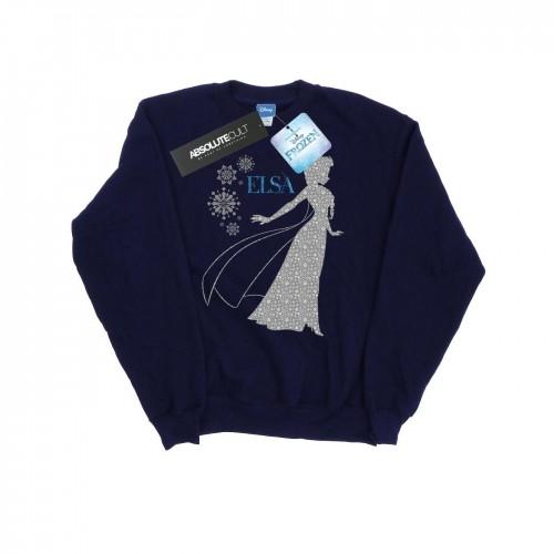 Disney Heren Frozen Elsa Kerst Silhouet Sweatshirt