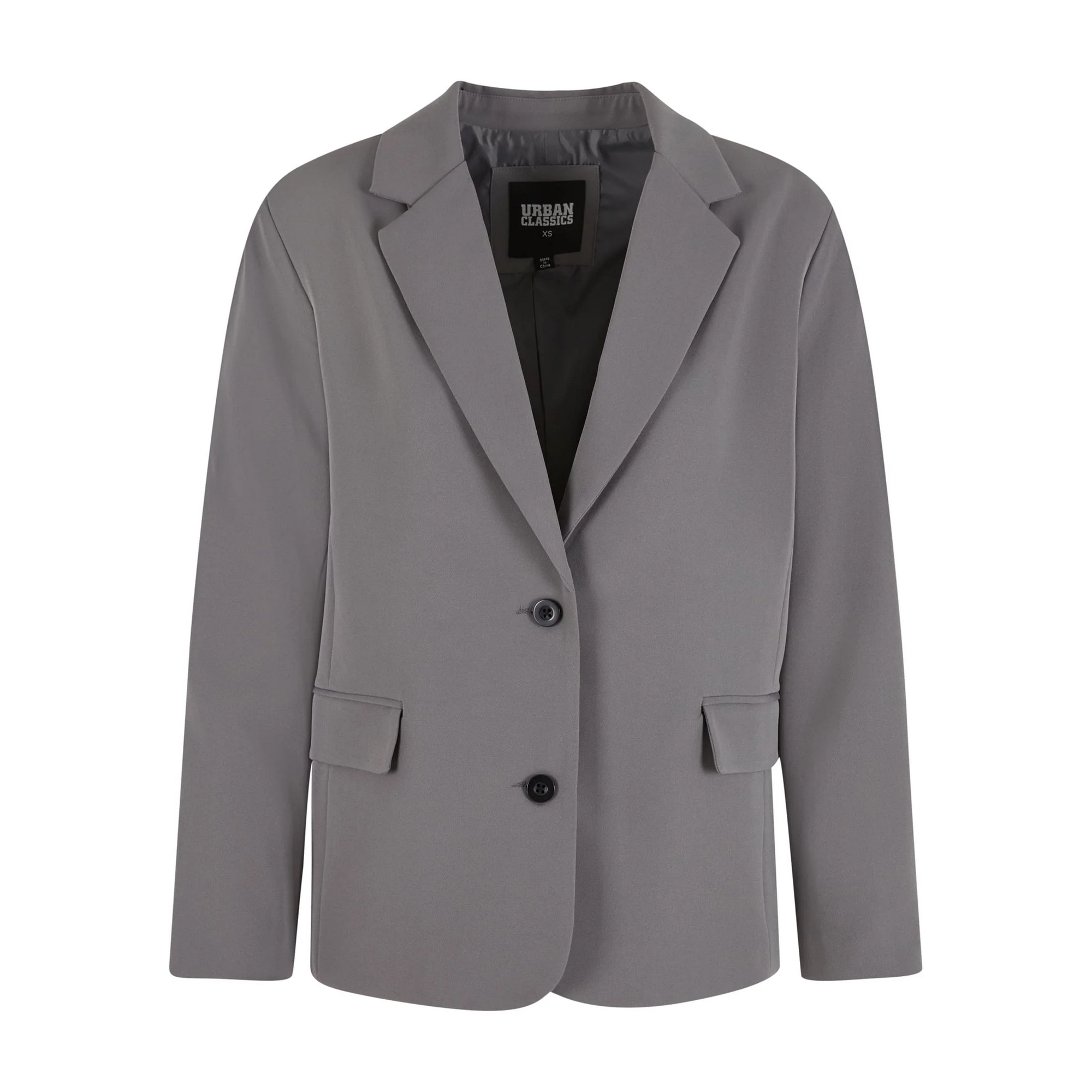 Urban Classics Dames single-breasted lange blazer