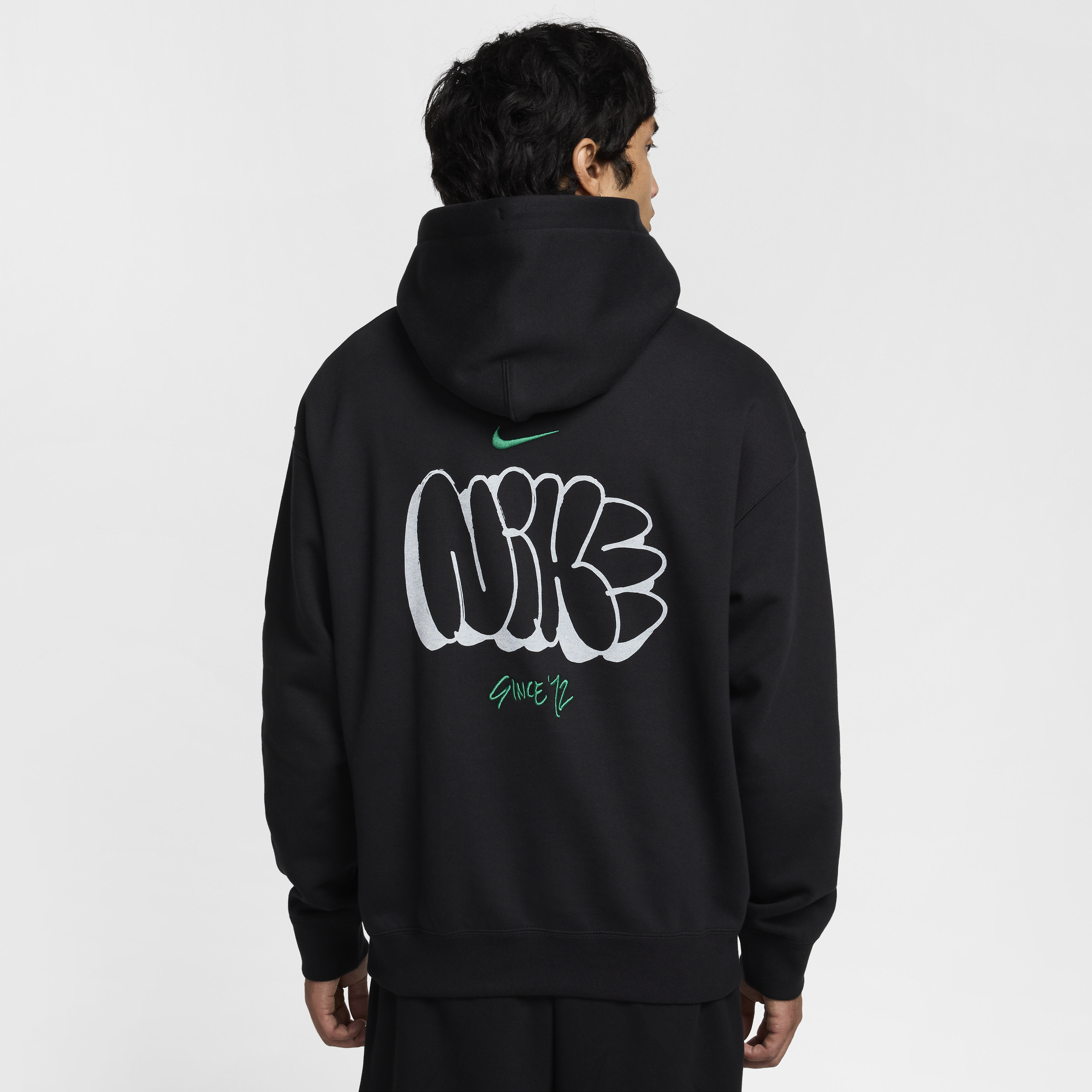 Nike Solo Swoosh Graffiti Hoodie, Black