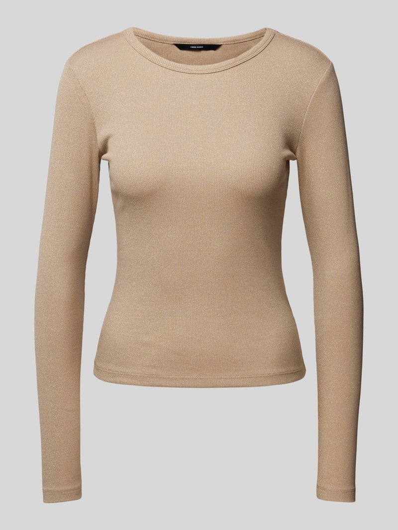 Vero Moda Regular fit shirt met lange mouwen van katoenmix met effectgaren, model 'CHLOE'