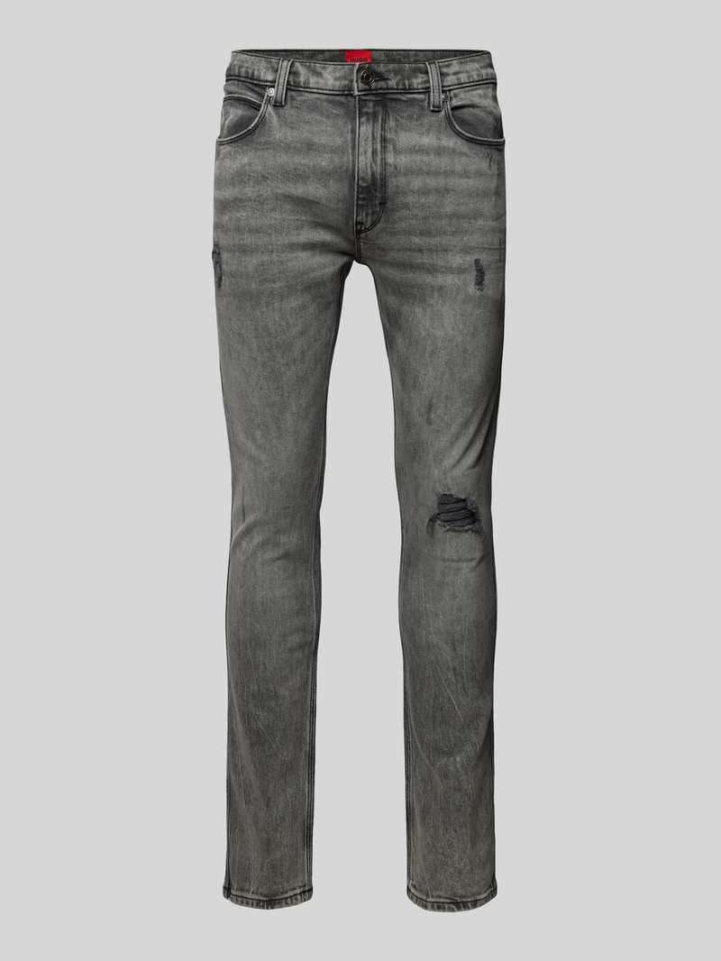 HUGO Skinny fit jeans in destroyed-look, model ' 734'