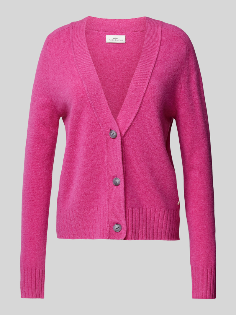 FYNCH-HATTON Regular fit cardigan van wol met V-hals