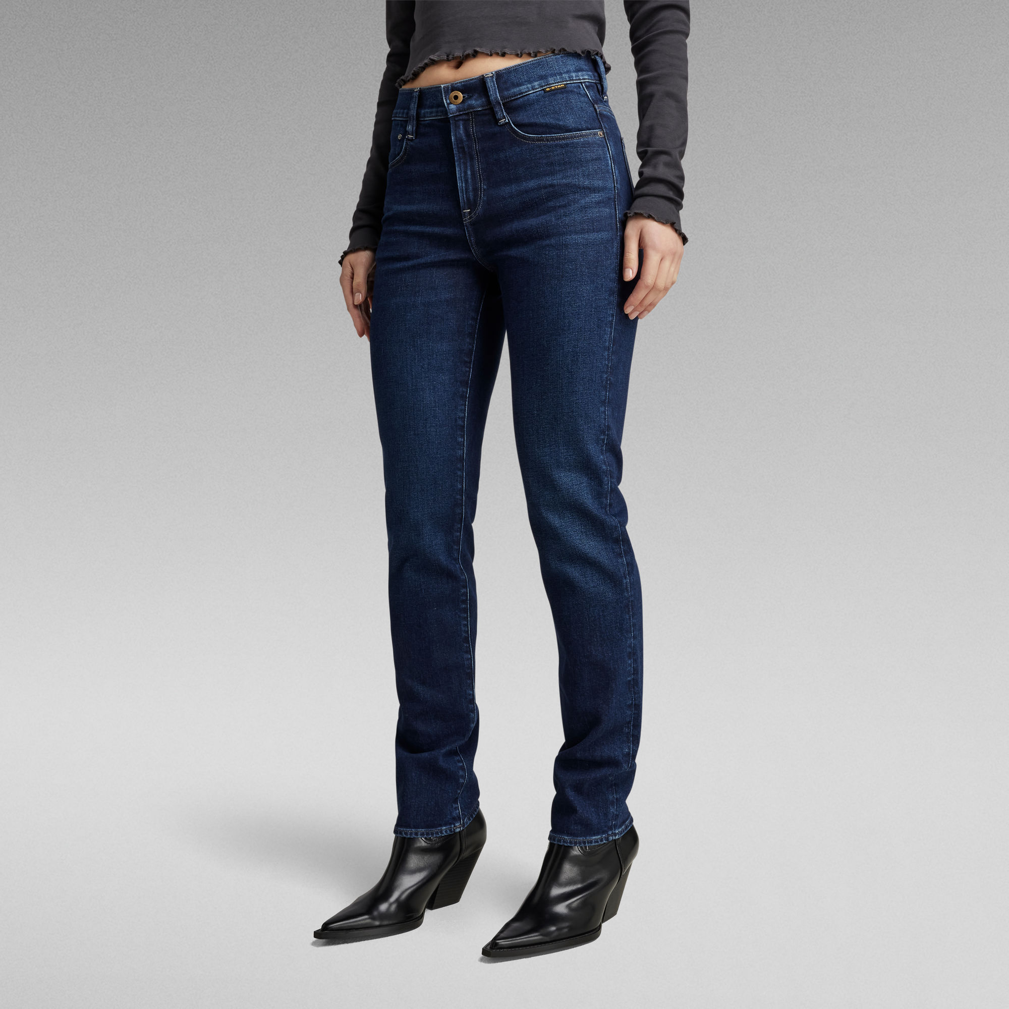 G-Star RAW Ace 2.0 Slim Straight Jeans - Donkerblauw - Dames